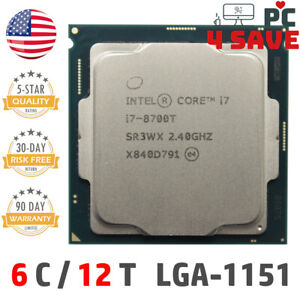 Intel 8th Gen Core i7-8700T SR3WX 2.40GHz (Turbo 4.0GHz) 6-Core 12M LGA-1151 CPU