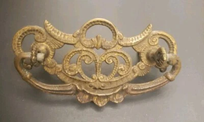  Antique 4-14" X 2-1/4" Cast Bronze Drawer Pulls Hardware Bail Pull L 209 - Image 1 of 4