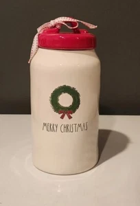 Rae Dunn by Magenta Merry Christmas wreath canister Large๐๐ - Picture 1 of 8