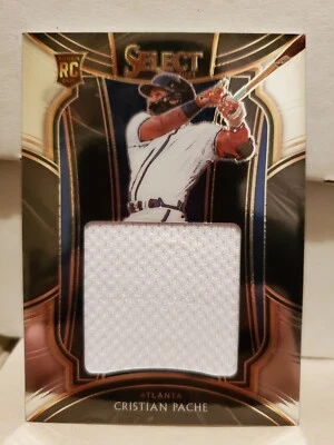 Cristian Pache 2021 Panini Select Rookie Jersey Swatches Relic SP RC Braves - Image 1 of 2
