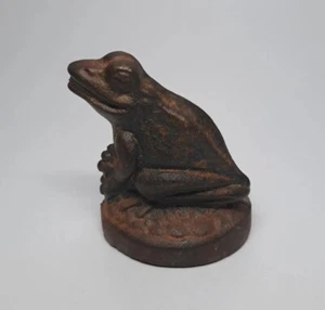 Vintage Cast Iron Frog Toad Door Stopper Holder Wedge Made in England 3.25" - Picture 1 of 5