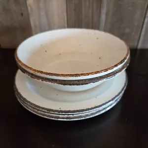 Stonehenge Creation Midwinter 5 Cereal Bowls + Salad Plates Speckle Wedgwood - Picture 1 of 8