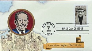 Barbara Montgomery pintada a mano 3839 Langston Hughes poeta escritora - Imagen 1 de 1