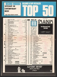 ROLLING STONES,OLIVIA NEWTON JOHN 1971 TOP 50 SONGS VON RECORD MIRROR 29. Mai - Bild 1 von 1