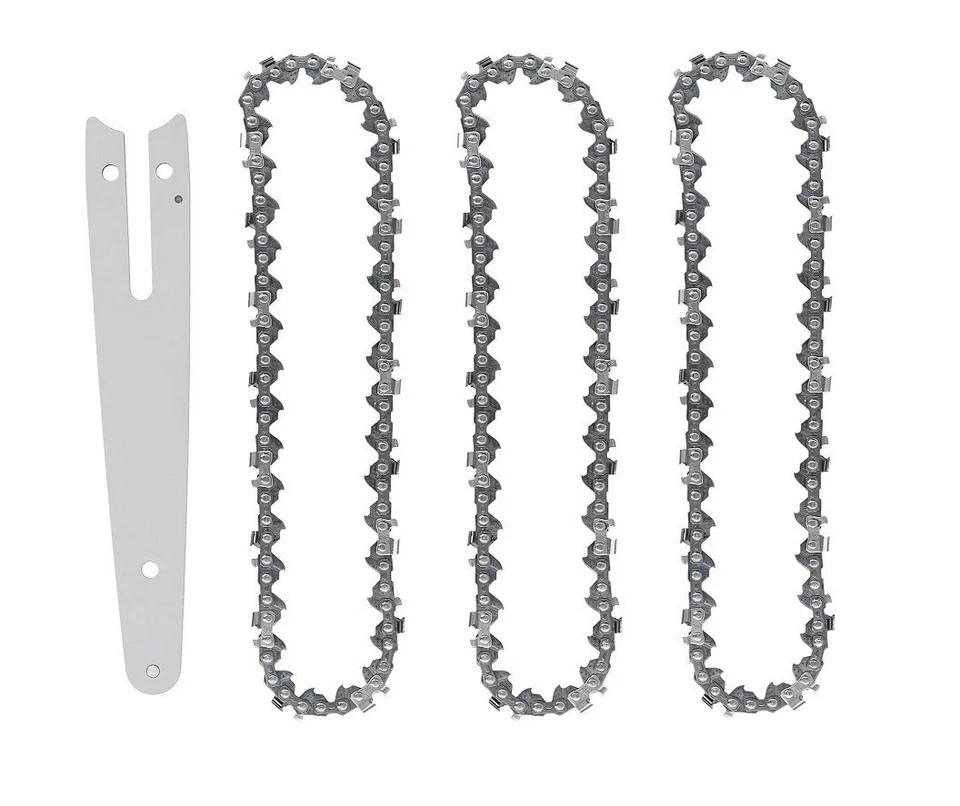 MDS Kit 3 Catena 8" Ricambio + Barra 8 Pollici Per Mini Motosega a Batteria Sega