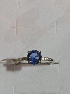 RBP 3652 Much Admired Lab Created Light Sapphire Rhodium Plated Size 11 - Picture 1 of 4