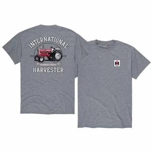 Camiseta de manga corta International Harvester Classic Turbo gris jaspeado - Imagen 1 de 1
