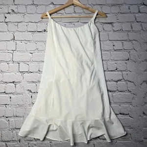 Offline Aerie Mini Dress Built In Romper White Ruffle Hem Size XXL - Picture 1 of 12
