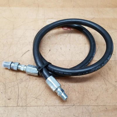 Mangueira de pressão Parker 285-4 com acessórios de mangueira R5-4, 500psi, identificação de 3/16", 34" - NOVA - Imagem 1 de 4