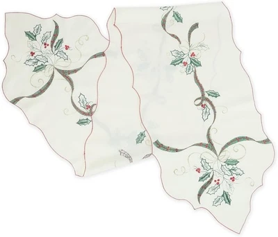 Lenox Holiday Nouveau Gold 14" X 72" Embroidered Table Runner - Image 1 of 3