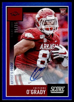 2020 Score Rookie Autographs Artist's Proof #402 Cheyenne O'Grady Auto /35 - Image 1 of 2