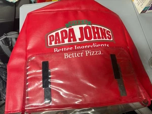 Papa Johns Pizza- Insulated Thermal Delivery Pizza/Food Bag Leather style - Picture 1 of 2