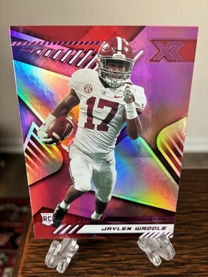 2021 Panini XR Draft Picks Pink #185 Jaylen Waddle RC, Miami Dolphins Rookie Sp - Image 1 of 3