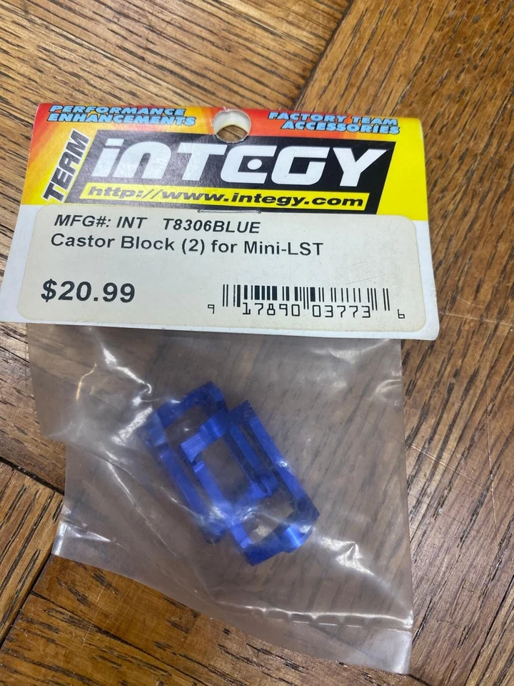 Bloque de ruedas de aluminio Integy T8306-azul (2) para Mini-LST Foto 1 de 1