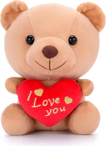 I Love You Mama Stofftier Teddybär mit Herz - 6 Zoll Plüsch Geschenk - Bild 1 von 12
