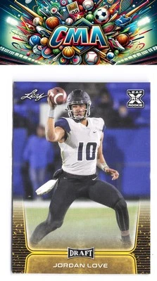 2020 Leaf Draft #11 Jordan Love Gold Yellow - Image 1 of 2