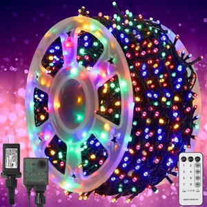 1000 LED Christmas String Lights, 328 FT Green Wire LED Decorative Fairy Lights - Picture 1 of 8