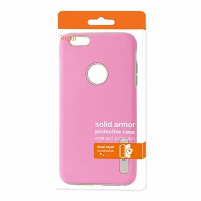 Funda Reiko Inalámbrica iPhone 6S Plus/6 Plus Armadura Sólida Doble Capa - Rosa Foto 1 de 4