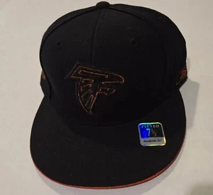 Atlanta Falcons Reebok Hat Cap Fitted Mens 7 1/2 Black - Picture 1 of 6