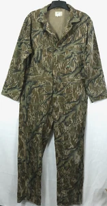 Vintage Mossy Oak Original Greenleaf Camo Coveralls Mens Large Reg Made In USA - Picture 1 of 8