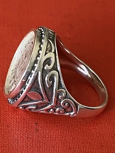 Ring Silver 925 Templar’s Cross crusader coin Byzantine 1200AD - Picture 1 of 6