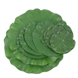 10 Pcs Simulated Lotus Leaf Decoration Pond Plants Small Artificial Fake Leave - Picture 1 of 12