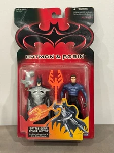 Batman & Robin Battle Gear Bruce Wayne Battle Figure Kenner 1997 Japan Card - Picture 1 of 10