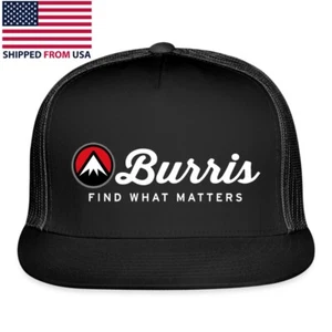 Burris Optik Gewehre Jagdwaffen Logo schwarz verstellbar Truckermütze Kappe Erwachsene - Bild 1 von 5
