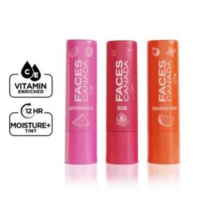 Bálsamo labial Faces Canada Color 12 horas hidratación para seco - Vitamina E FPS 15 labios combo - Imagen 1 de 7