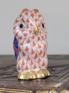 Herend Ungarische Keramik Figur Figur Mini Eule Rosa Himbeere Ungarn Rosa 2" - Bild 1 von 6