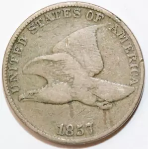 1857 FLYING EAGLE CENT #0433 - Picture 1 of 2