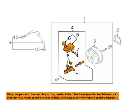 Cilindro maestro de freno usado se adapta a: Kia Sedona 2004 sin ABS grado A Foto 1 de 3