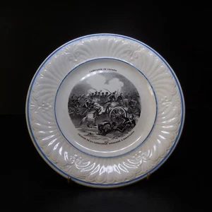 N23.458 assiette porcelaine opaque Campagne Crimée 1834 Creil Montereau France - Imagen 1 de 14