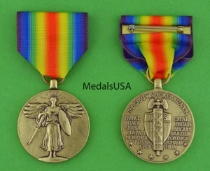 U.S. WWI WORLD WAR ONE VICTORY MEDAL - Genuine die struck made in the USA - Imagen 1 de 1