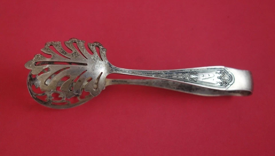 Pinza de hielo de plata esterlina perforada Queen Louise de Watson 6 1/2" Foto 1 de 1