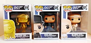 Funko Pop Movies 007 Lot Of 3 Blofeld 521 Oddjob 520 Golden Girl 519 - Bild 1 von 8