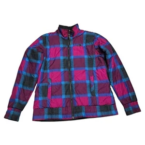 The North Face REVERSIBLE Plaid Insulated Windbreaker Spring Fall Light Jacket M - Picture 1 of 10