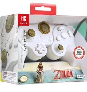 Official Nintendo Switch Wired Fight Pad Pro [ Zelda White Special Edition ] NEW - Picture 1 of 3