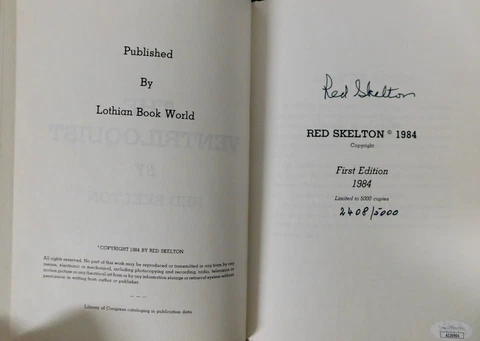 Red Skelton Signed The Ventriloquist LE 1st Edition Hardcover Book JSA Authentic Cover