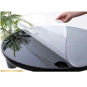 PVC Round Transparent TableCloth Oilprpoof Soft Glass Tablecloth Protector 1.0mm - Picture 1 of 26