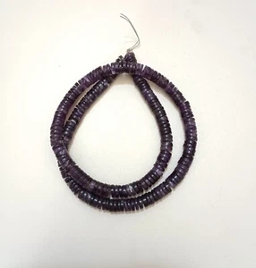AMETHYST 6MM HEISHI BEADS - 17.75" Strand - 3857E - Picture 1 of 3