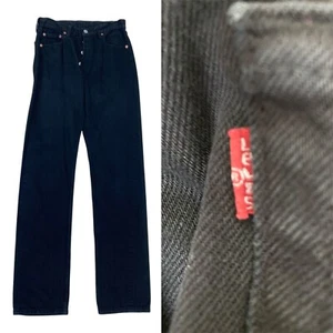 LEVIS Vintage 501 Jeans 29/34 Black Denim Relaxed Straight Leg Levi's Rockabilly - Picture 1 of 16