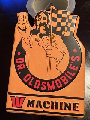 NEW 60's 70'S STYLE DR. OLDSMOBILE'S W MACHINE Tin Metal Embossed Sign #7 - Image 1 of 3