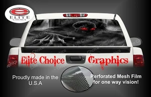 Skeleton Skull Crawl Reaper Rear Window Graphic Decal Truck Van Car - Picture 1 of 3