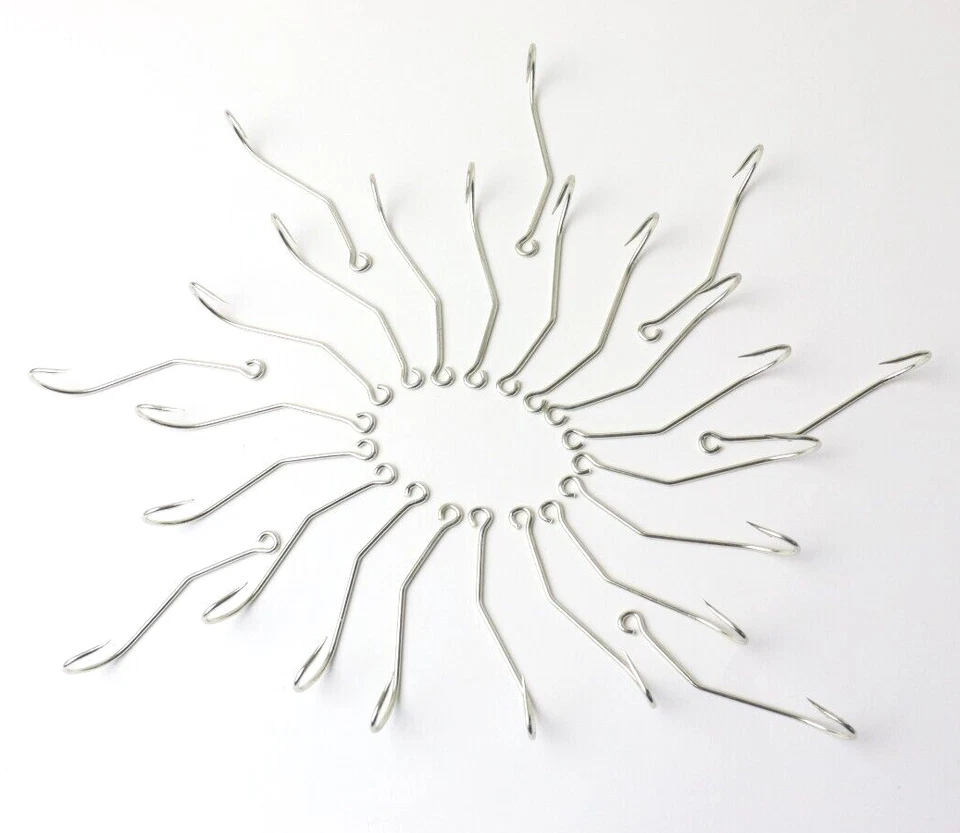 25 Pezzi Ami con occhiello per Siliconici MUSTAD - Ref 31022D - Size 4/0 - CD242