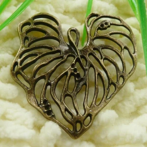 36 Pcs Bronze Plated Heart Charms Pendant 42X42MM S1752 DIY Jewelry Making - Picture 1 of 6