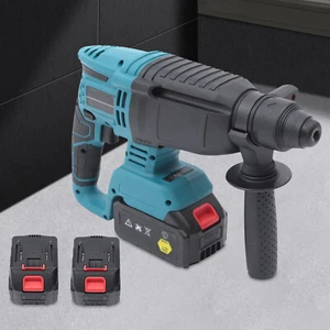 Electric Rotary Demolition Jack Hammer Cordless Hammer Drill +2 Battery 21v - Picture 1 of 9