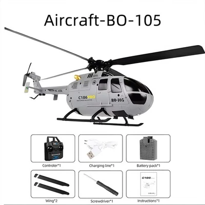 RC ERA BO-105 RC Helicopter C186 1:48 4CH 6-axis Gyro Remote Control Aircraft - Image 1 of 4
