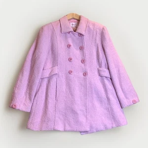 Xhilaration Women’s Pink Collared Wool Double Breathed Trench Winter Coat XL - Picture 1 of 8