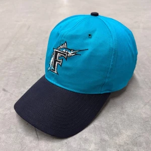Gorra de colección de los Florida Marlins Snapback verde azulado negra MLB Twin Enterprise años 90 - Imagen 1 de 7